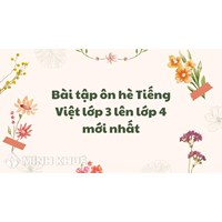 Bài tập ôn hè Tiếng Việt lớp 3 lên lớp 4 mới nhất