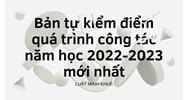 Mẫu Bản tự kiểm điểm quá trình công tác năm học mới nhất