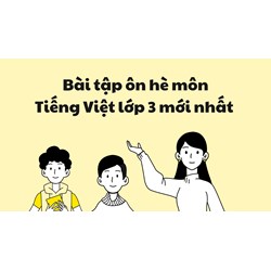 Bài tập ôn hè môn Tiếng Việt lớp 3 chọn lọc mới nhất