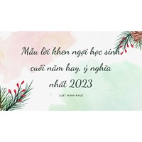 Mẫu lời khen ngợi học sinh cuối năm hay, ý nghĩa nhất