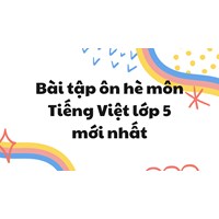 Bài tập ôn hè môn Tiếng Việt lớp 5 chọn lọc hay nhất