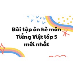 Bài tập ôn hè môn Tiếng Việt lớp 5 chọn lọc hay nhất