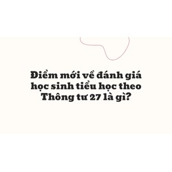 Điểm mới về đánh giá học sinh tiểu học theo Thông tư 27 là gì?