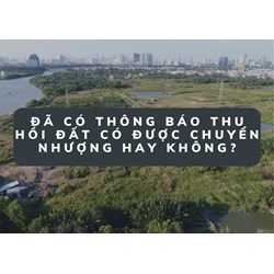 Đã có thông báo thu hồi đất có được chuyển nhượng hay không?