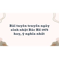 Bài tuyên truyền ngày sinh nhật Bác Hồ 19/5 hay, ý nghĩa nhất