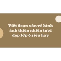 Viết đoạn văn về hình ảnh thiên nhiên tươi đẹp lớp 6 siêu hay
