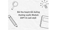 Bài thu hoạch bồi dưỡng thường xuyên Module GVPT 01 mới nhất