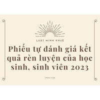 Phiếu tự đánh giá kết quả rèn luyện của học sinh, sinh viên