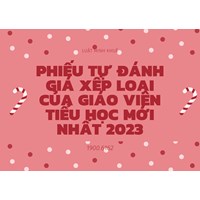 Phiếu tự đánh giá xếp loại của giáo viên Tiểu học mới nhất 2024