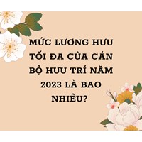 Mức lương hưu tối đa của cán bộ hưu trí là bao nhiêu?