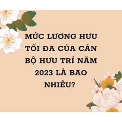 Mức lương hưu tối đa của cán bộ hưu trí là bao nhiêu?