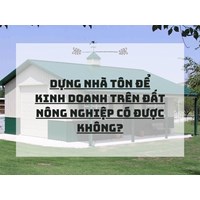 Dựng nhà tôn để kinh doanh trên đất nông nghiệp có được không?