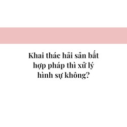 Khai thác hải sản bất hợp pháp thì xử lý hình sự không?