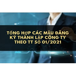 Tổng hợp các mẫu đăng ký thành lập công ty theo TT số 01/2021