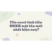 File excel tính tiền BHXH một lần mới và chi tiết nhất hiện nay