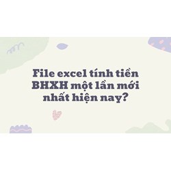 File excel tính tiền BHXH một lần mới và chi tiết nhất hiện nay