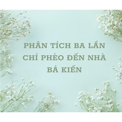 Phân tích ba lần Chí Phèo đến nhà Bá Kiến chọn lọc hay nhất