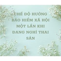 Có được hưởng bảo hiểm xã hội một lần khi đang nghỉ thai sản?