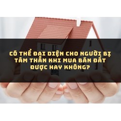 Có thể đại diện cho người bị tâm thần khi mua bán đất được hay không?