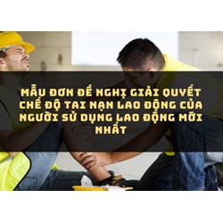 Mẫu Đơn đề nghị giải quyết chế độ tai nạn lao động của người sử dụng lao động mới nhất