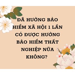 Đã nhận BHXH 1 lần có được hưởng bảo hiểm thất nghiệp nữa không?