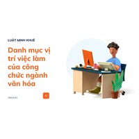 Danh mục vị trí việc làm của công chức ngành văn hóa
