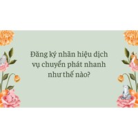 Đăng ký nhãn hiệu dịch vụ chuyển phát nhanh làm thế nào?