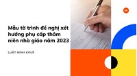 Mẫu tờ trình đề nghị xét hưởng phụ cấp thâm niên nhà giáo mới