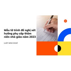 Mẫu tờ trình đề nghị xét hưởng phụ cấp thâm niên nhà giáo mới
