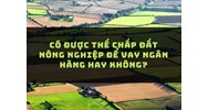 Có được thế chấp đất nông nghiệp để vay ngân hàng hay không?