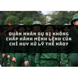 Quân nhân dự bị không chấp hành mệnh lệnh của chỉ huy xử lý thế nào?