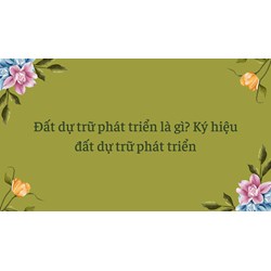 Đất dự trữ phát triển là gì? Ký hiệu đất dự trữ phát triển