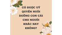 Có được ủy quyền nuôi dưỡng con cái cho người khác hay không?