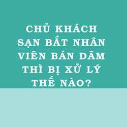 Chủ khách sạn bắt nhân viên bán dâm thì bị xử lý thế nào?