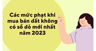 Các mức phạt khi mua bán đất không có sổ đỏ là bao nhiêu?