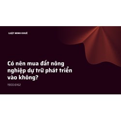 Có nên mua đất nông nghiệp dự trữ phát triển hay không? Rủi ro là gì?