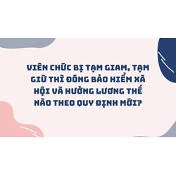 Viên chức bị tạm giam, tạm giữ thì đóng bảo hiểm xã hội và hưởng lương thế nào theo quy định mới?
