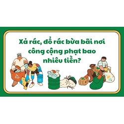 Xả rác, đổ rác bừa bãi nơi công cộng bị phạt bao nhiêu tiền?