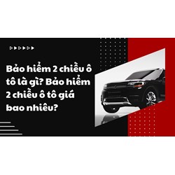 Bảo hiểm 2 chiều ô tô là gì? Bảo hiểm 2 chiều ô tô giá bao nhiêu?