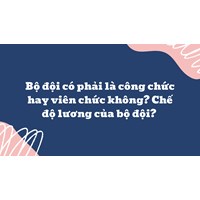 Bộ đội có phải là công chức hay viên chức không? Chế độ lương của bồ đội?