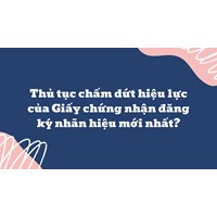 Thủ tục chấm dứt hiệu lực của Giấy chứng nhận đăng ký nhãn hiệu mới nhất?