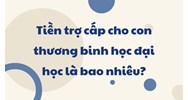 Tiền trợ cấp cho con thương binh học đại học là bao nhiêu?