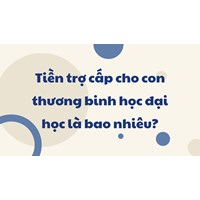 Tiền trợ cấp cho con thương binh học đại học là bao nhiêu?