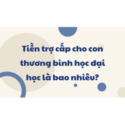 Tiền trợ cấp cho con thương binh học đại học là bao nhiêu?