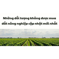 Những đối tượng nào hiện nay không được mua đất nông nghiệp?