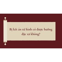 Bị kết án tử hình có được hưởng đặc xá không?