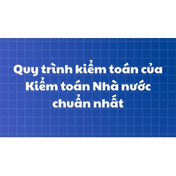 Quy trình kiểm toán của Kiểm toán Nhà nước chuẩn nhất
