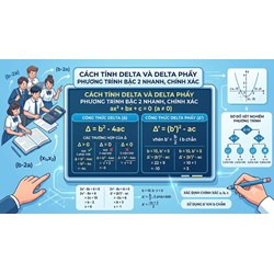 Cách tính delta và delta phẩy phương trình bậc 2 nhanh, chính xác