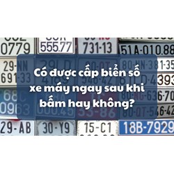 Có được cấp biển số xe máy ngay sau khi bấm hay không?