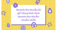 Doanh thu thuần là gì? Công thức tính doanh thu thuần chuẩn nhất
